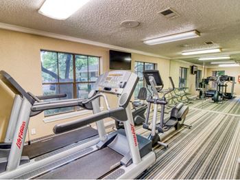 Our apartments have a gym with plenty of equipment